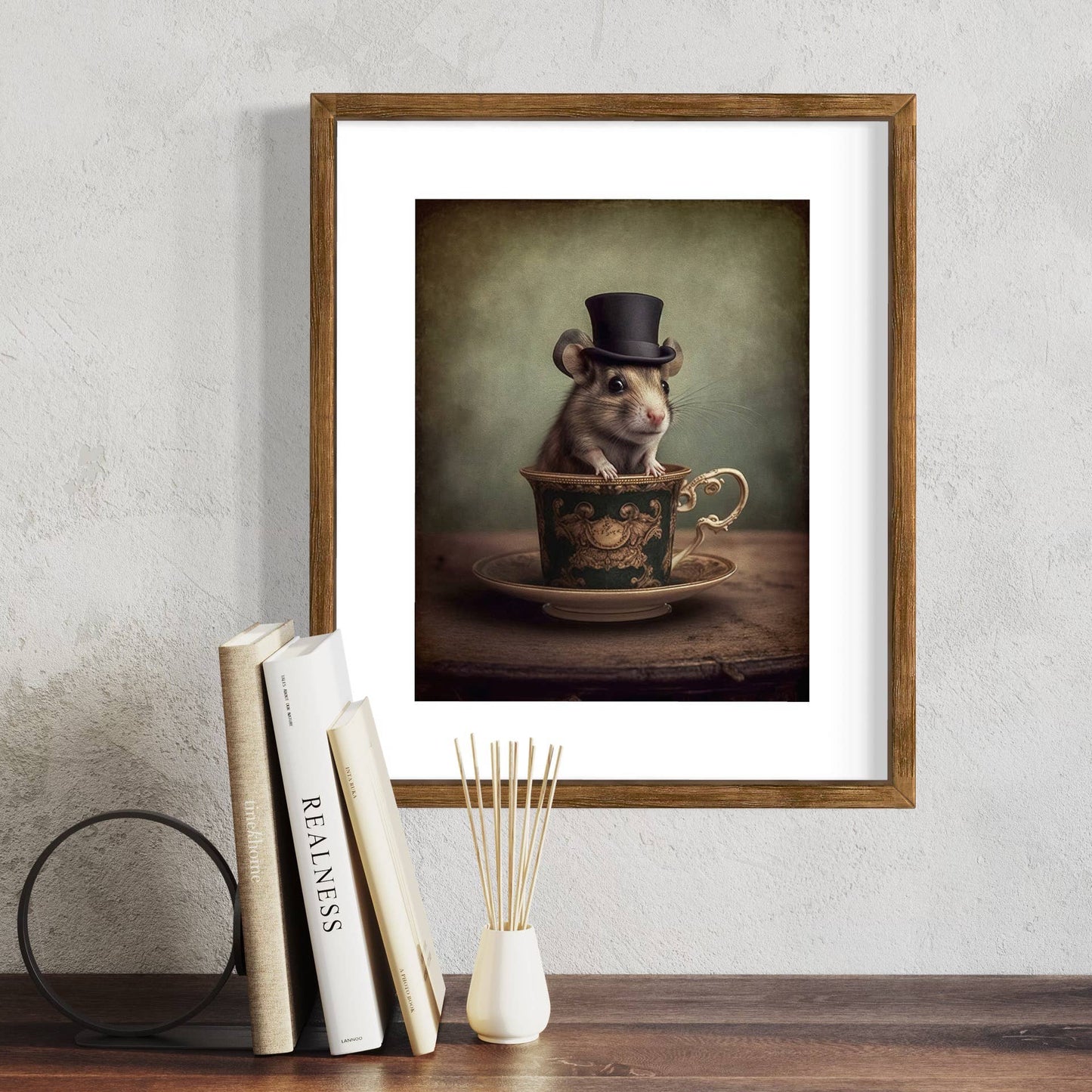 Mouse in A Tea Cup Wall Decor
