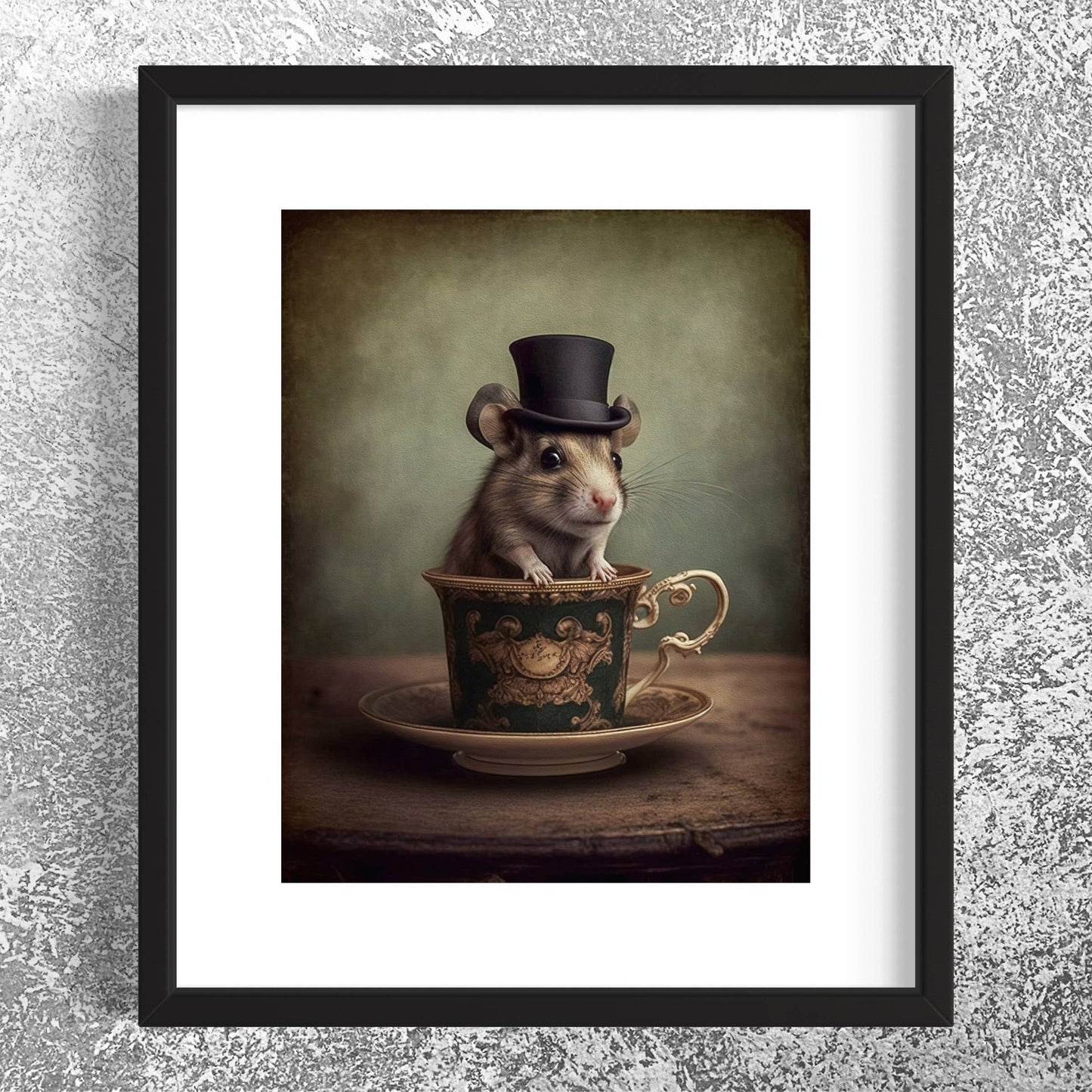 Mouse in A Tea Cup Wall Decor