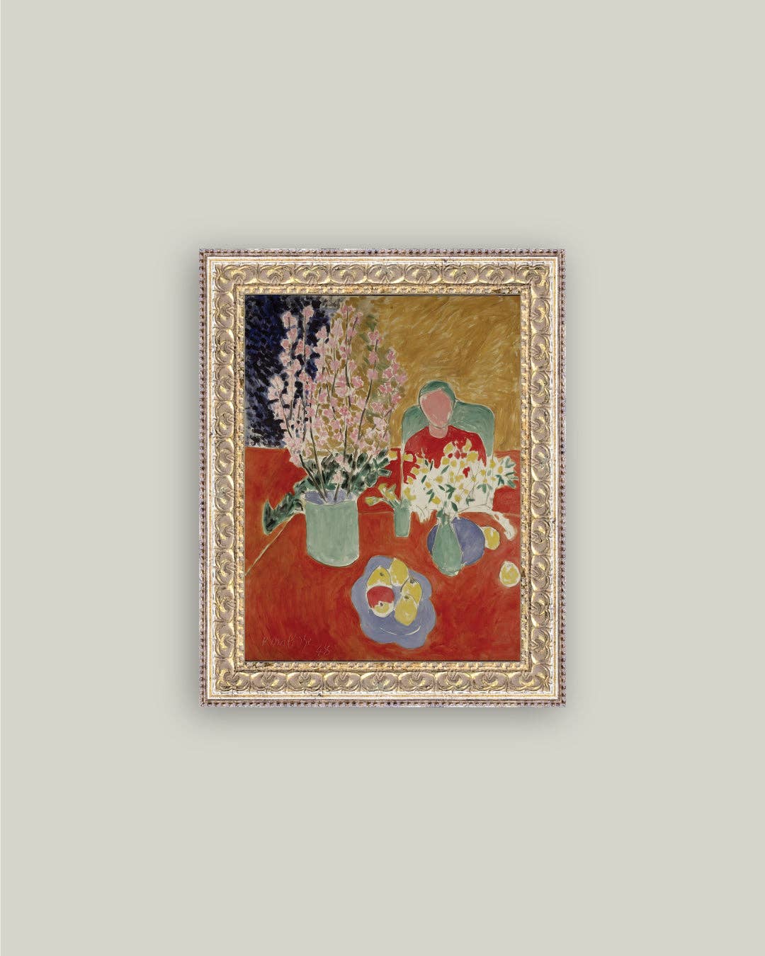 The Plum Blossoms Framed Antique Art
