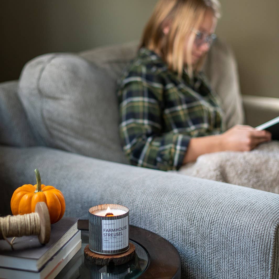 Fraser Fir Rustic Vintage Farmhouse Wood Wick Holiday Candle