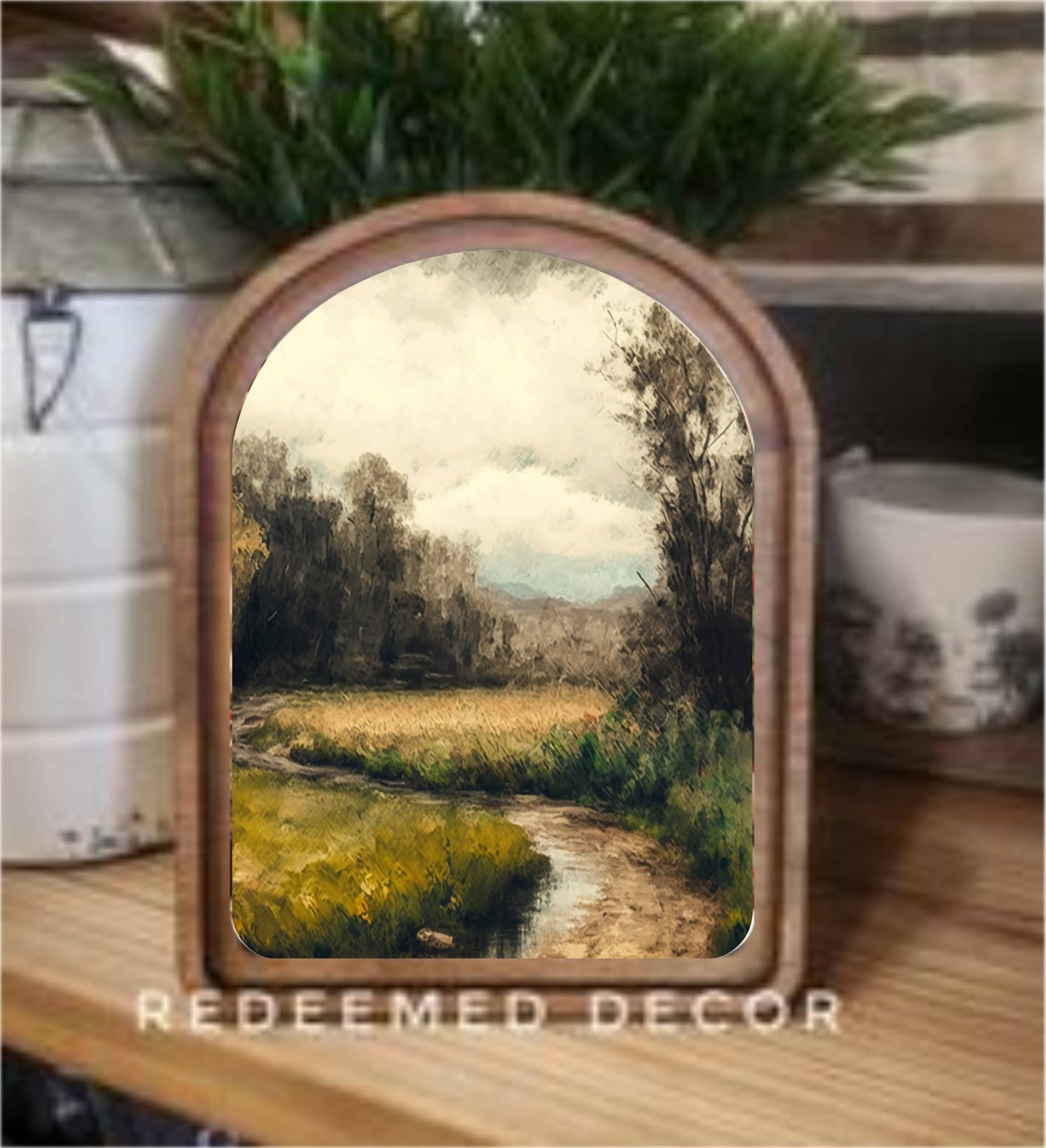 Arch Top Moody Dirt Road Framed Art