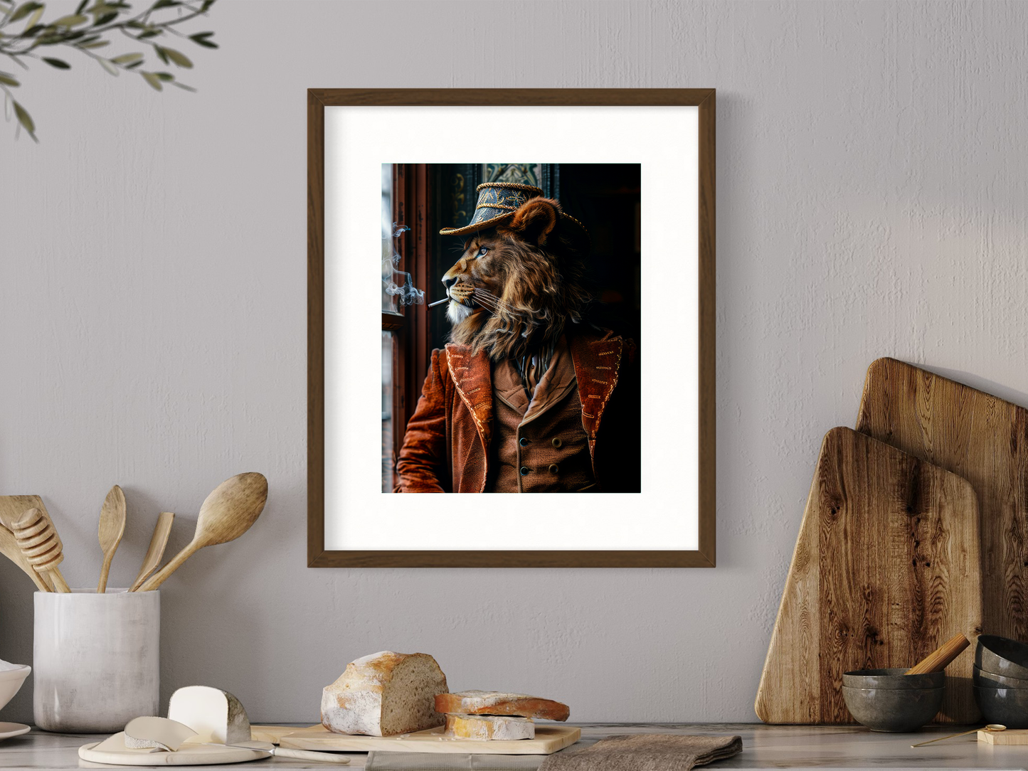 Dapper Lion Smoking Wall Decor