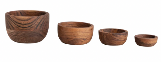 Acacia Wood Nesting Bowls