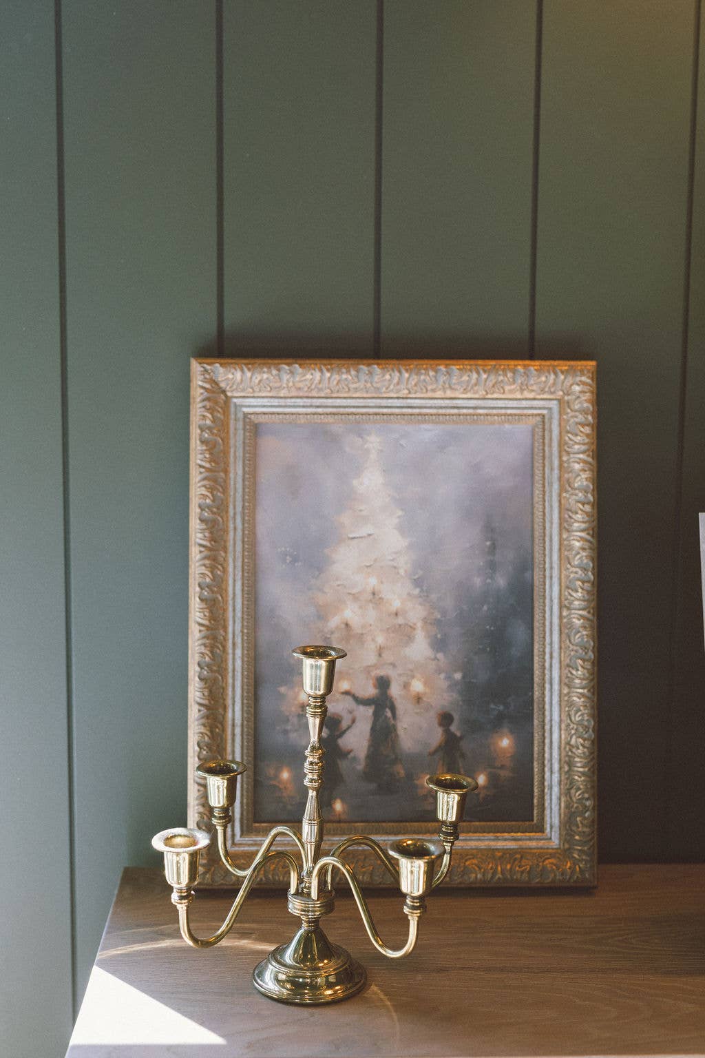 Christmas Tree Gold Framed Antique Art