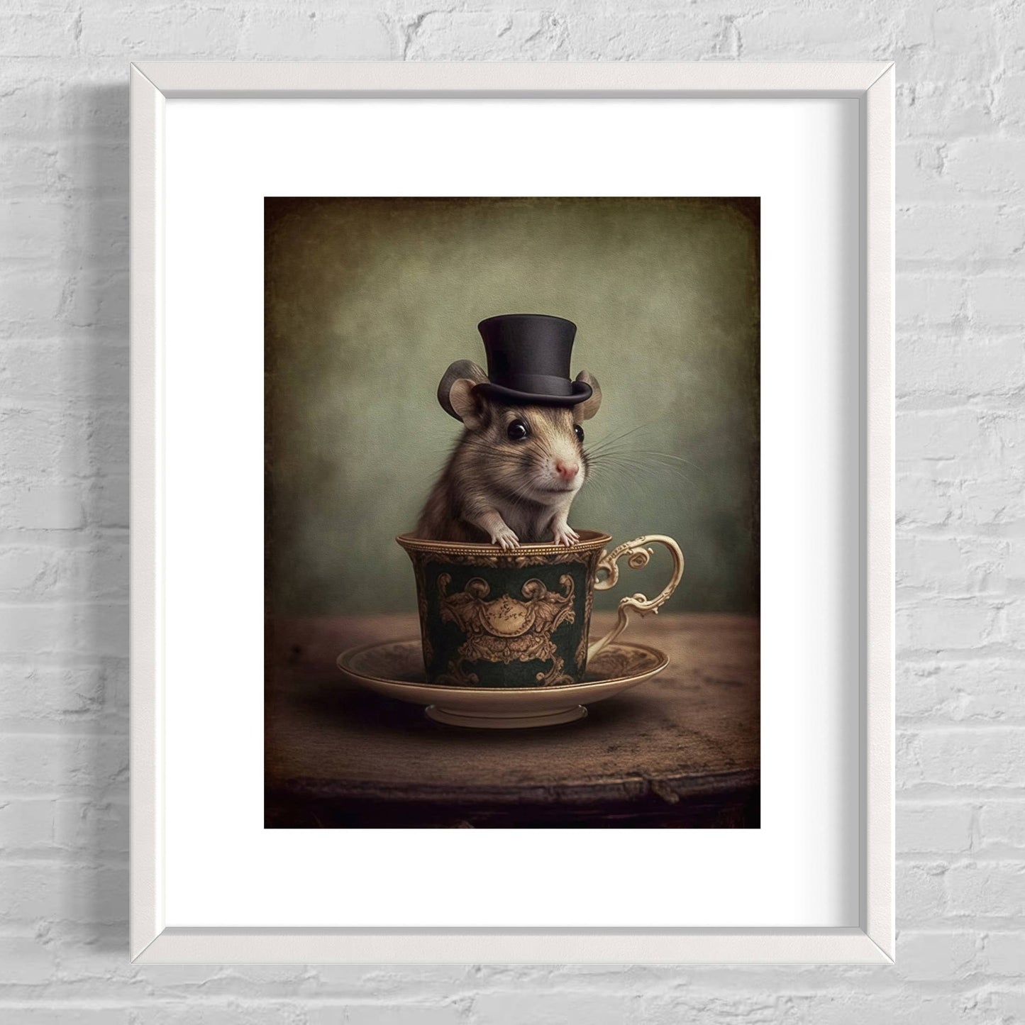Mouse in A Tea Cup Wall Decor