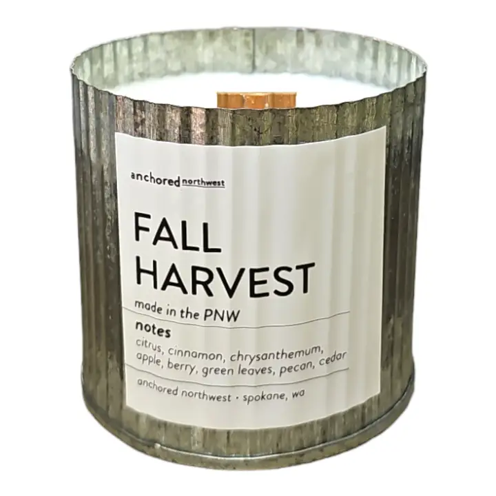 Fall Harvest Rustic Vintage Wood Wick Fall Candle