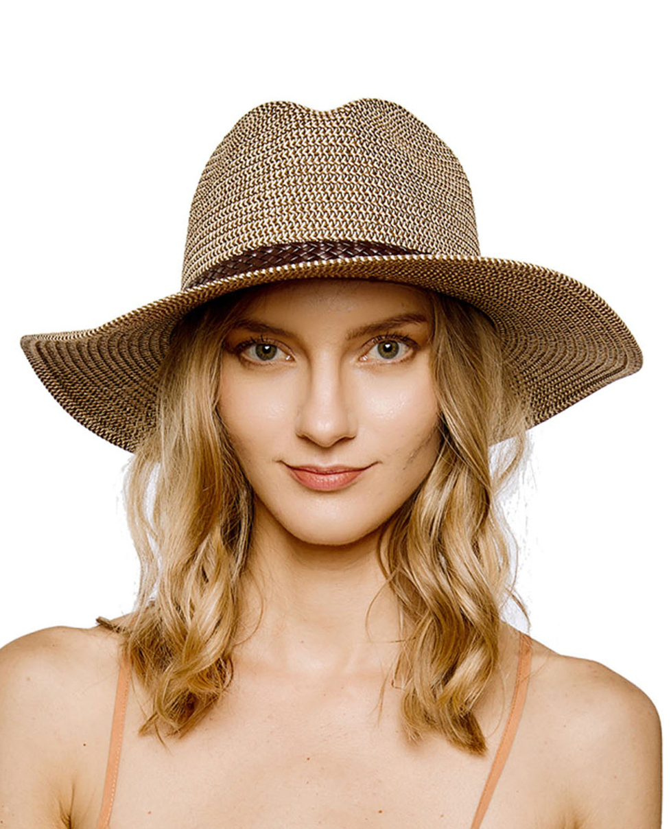 Two Tone Adjustable Panama Summer Hat