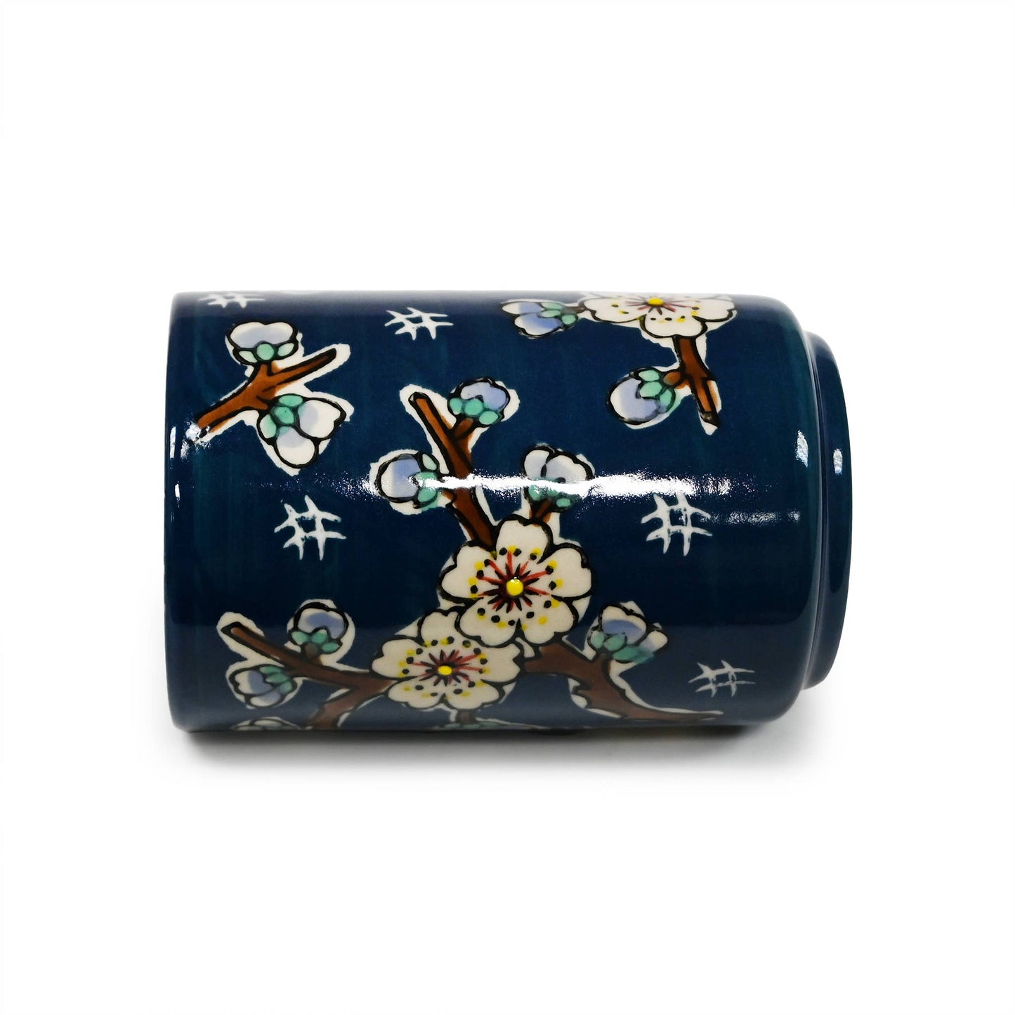 Mira Ceramic Yunomi Tea Cup – Japanese Floral Art (12oz)