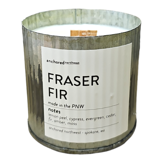 Fraser Fir Rustic Vintage Farmhouse Wood Wick Holiday Candle