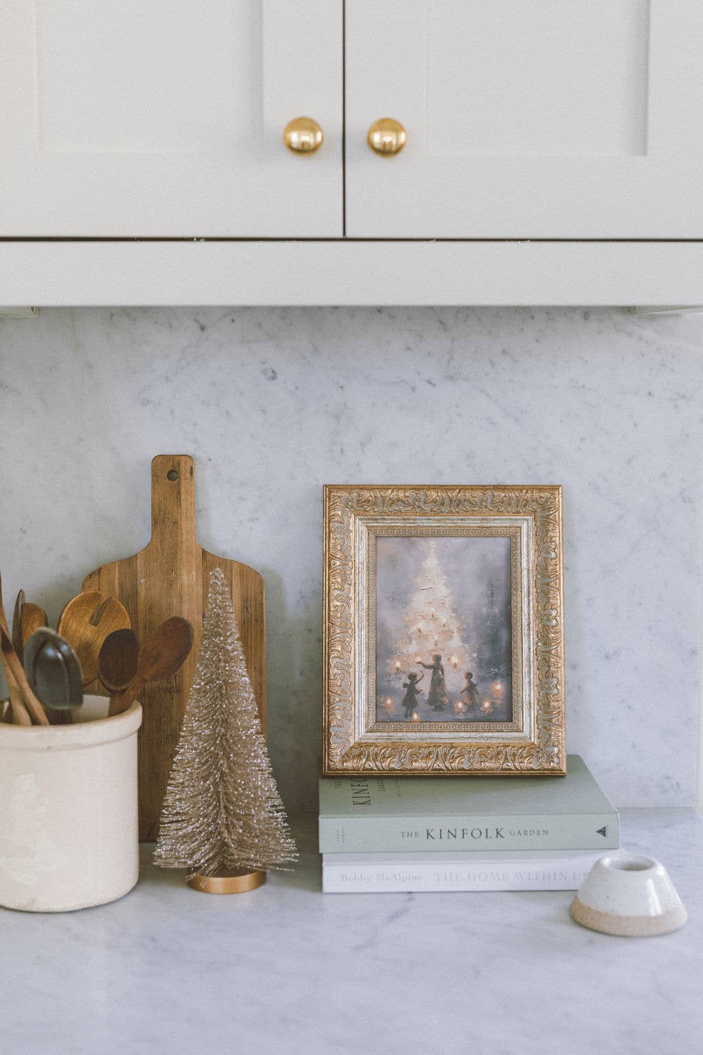 Christmas Tree Gold Framed Antique Art