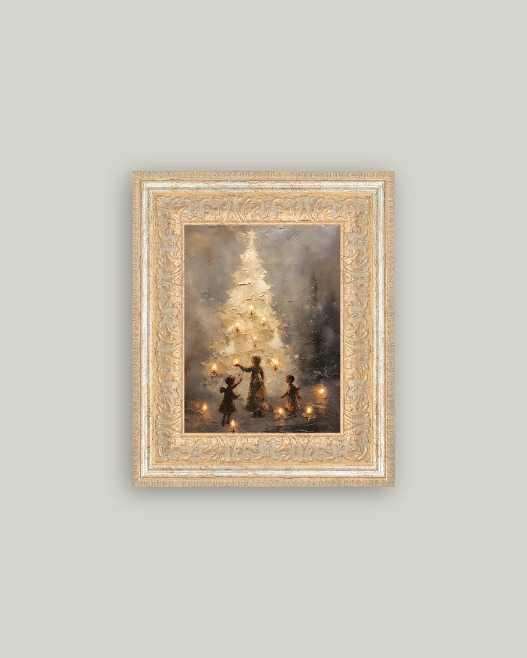 Christmas Tree Gold Framed Antique Art