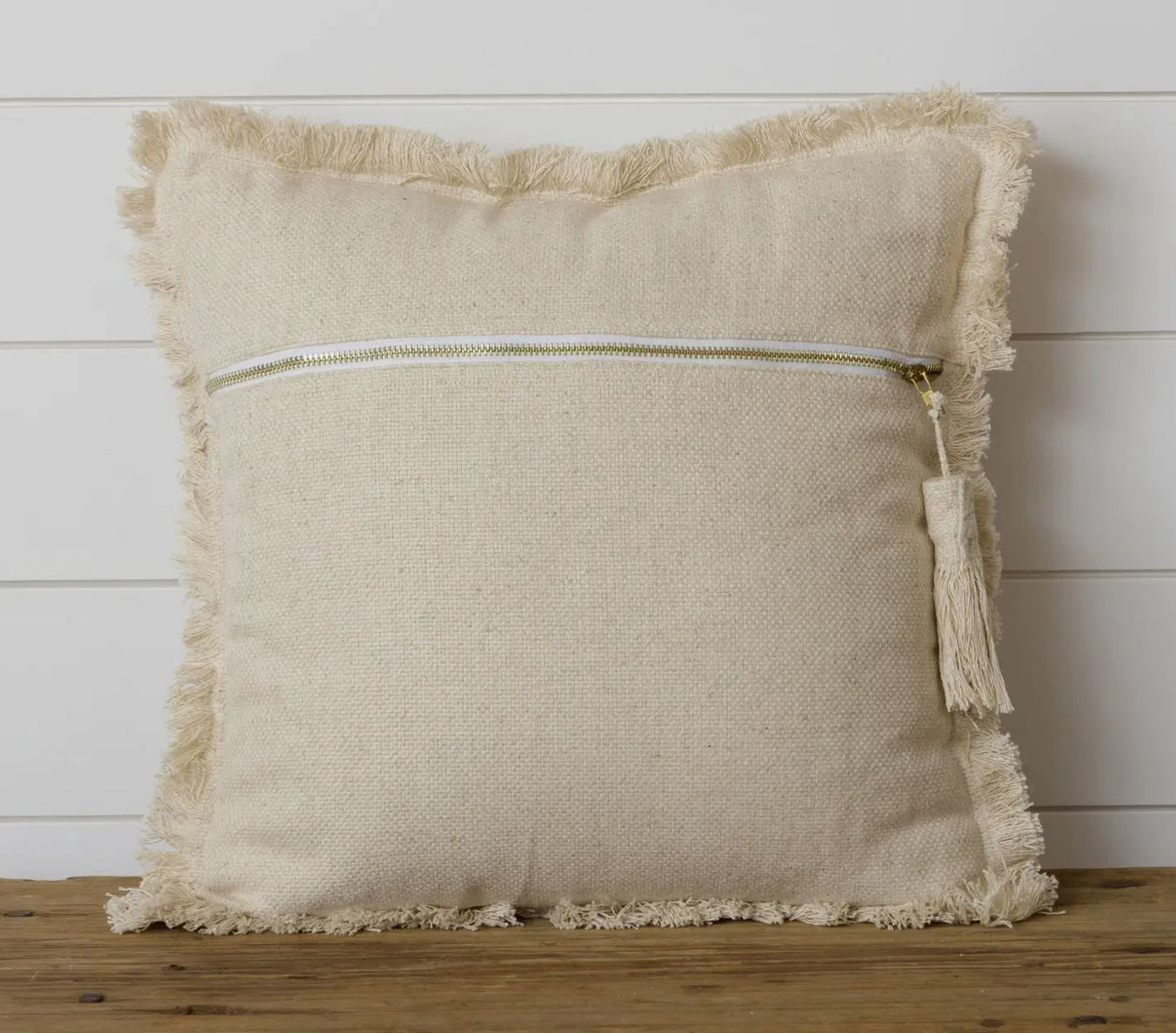 Stone Washed Tassel Pillow