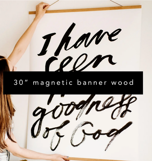 30" Magnetic Banner Wood