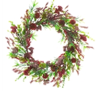 Raspberry Hydrangea Wreath