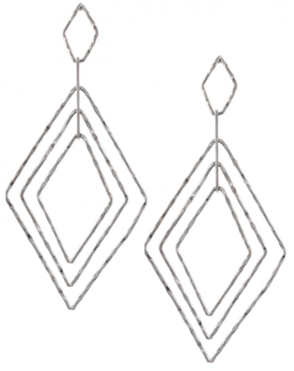 Rhombus Multi Layered Dangle Earring Set