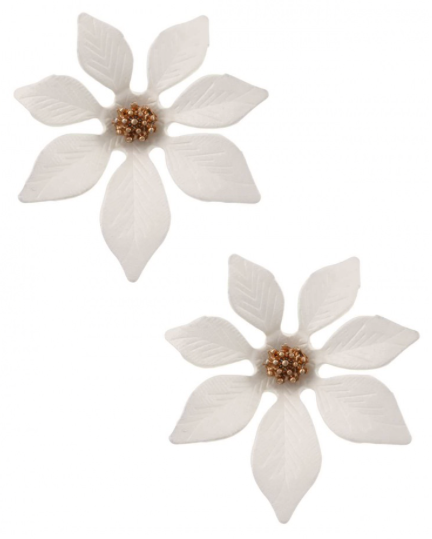 Flower Metal Post Earring Set