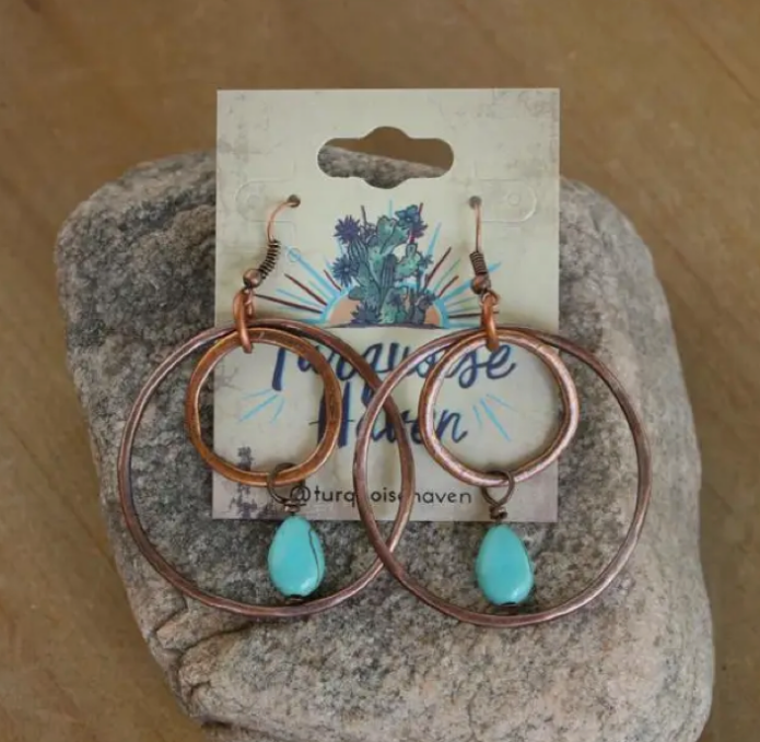 Double Hoop and Turquoise