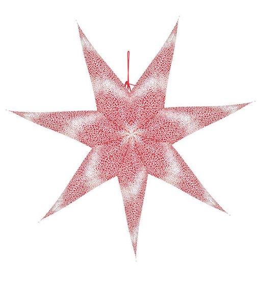 7-Point Printed Paper Star Ornament, 4 Styles