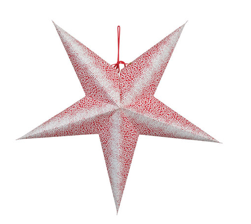 5-Point Printed Paper Star Ornament, 4 Styles