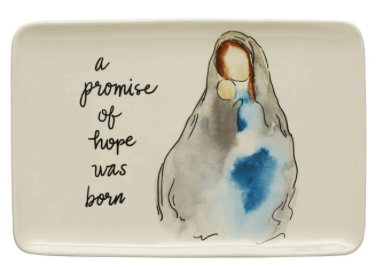 Platter w/ Mary - A Promise of hope was born