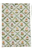 Slub Printed Tea Towel with Ruffle, Multi Color, 3 Styles