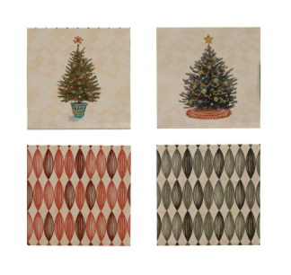 Matches in Matchbox with Christmas Trees, 2 Styles