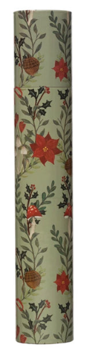 Fireplace Safety Matches in Tube Matchbox with Holiday Foliage Pattern, 3 Styles