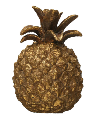 Pineapple, Antique Gold Finish