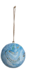Paper Mache Marbled Ball Ornament, 4 Colors