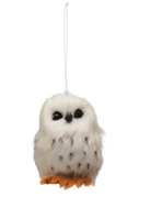 Faux Fur Owl Ornament, White