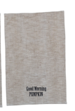 Linen Tea Towels w/ Embroidery "Hello Fall/Good Morning…", 2 Styles