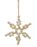 Paulownia Wood Bead Star Ornament