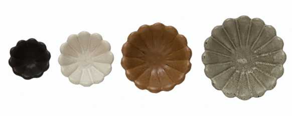 Stoneware Flower Bowls
