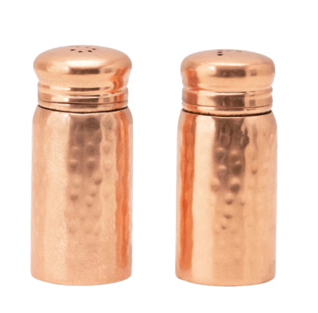 Hammered Salt and Pepper Shakers