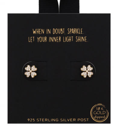 Positivity Collection Clover Cubic Zirconia Stud Earring Set
