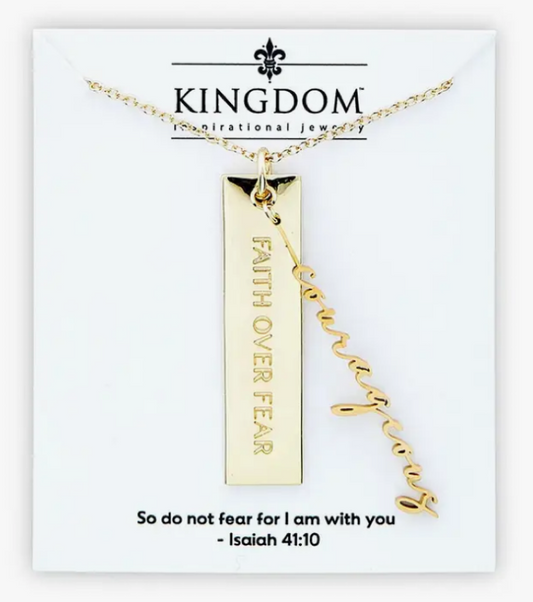 Name Plate Necklace - Courageous