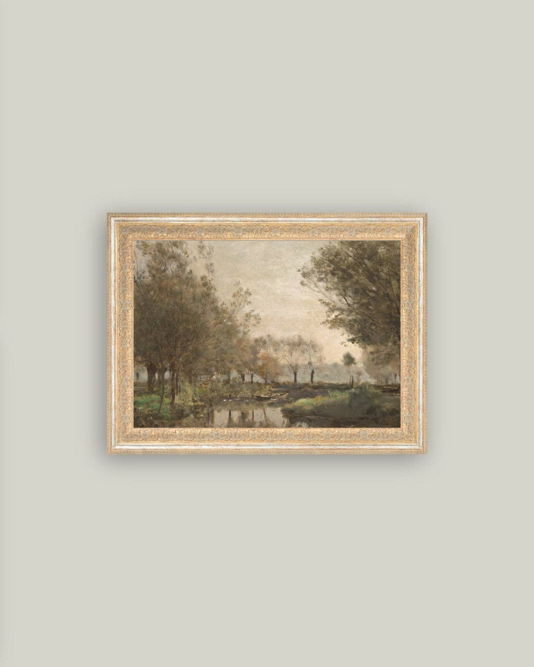 The Creek Framed Antique Art