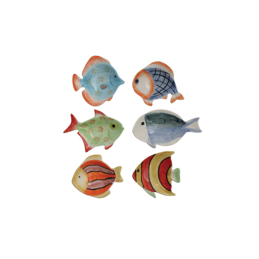 Hand painted fish dish