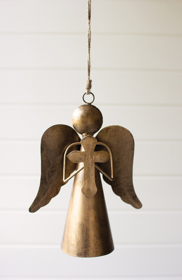 Antique Brass Angel Door Hanger