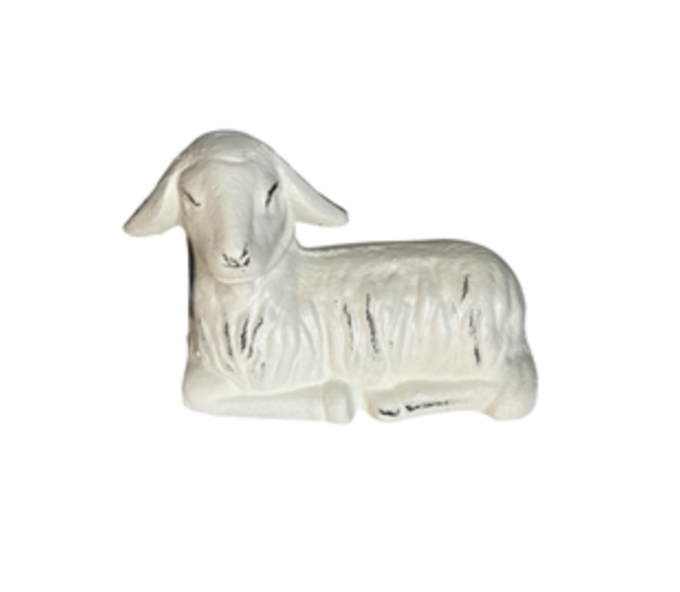 Cast Iron Antique White Goat