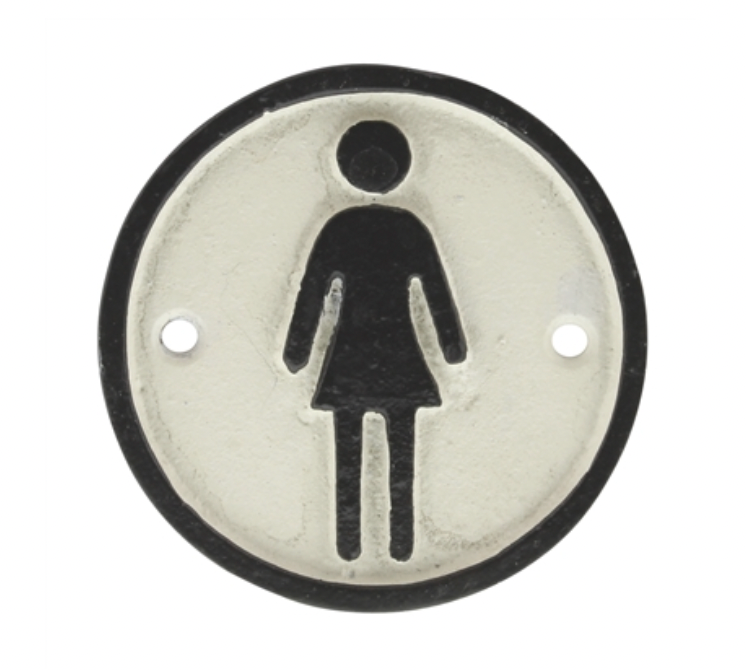 Cast Iron Gender Sign