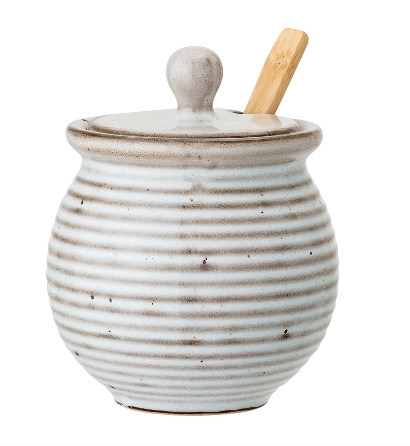 Stoneware Honey Pot with Dipper