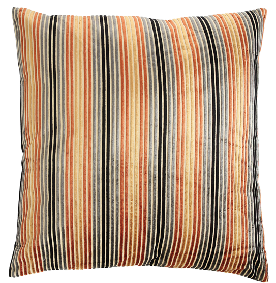 Velvet Pillow with Stripes