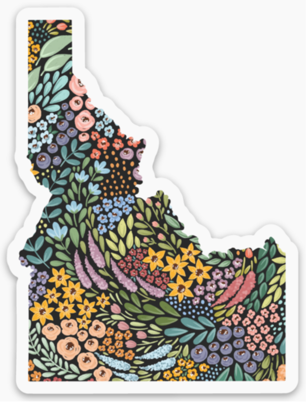 Idaho Floral State Sticker
