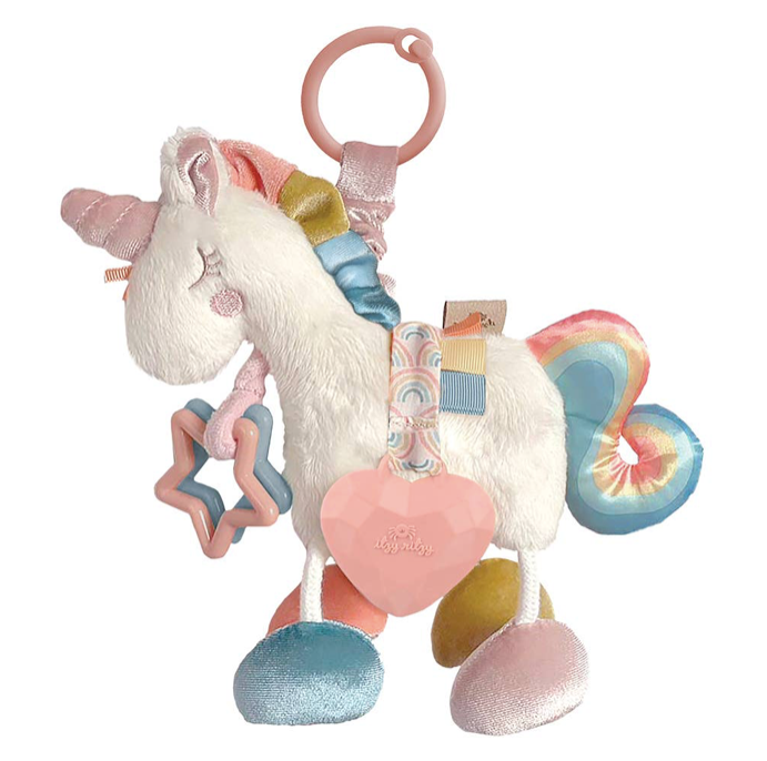 Itzy Friends Link & Love™ Activity Plush with Teether Toy-Unicorn