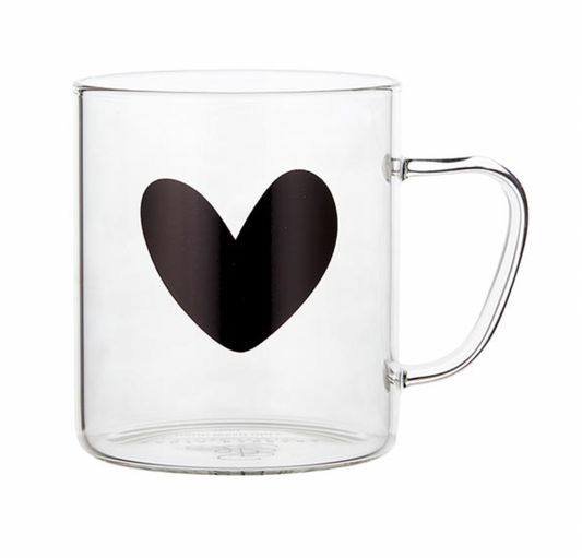 Glass Mug - Heart