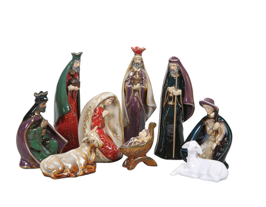 Ceramic Nativity (Set of 9)