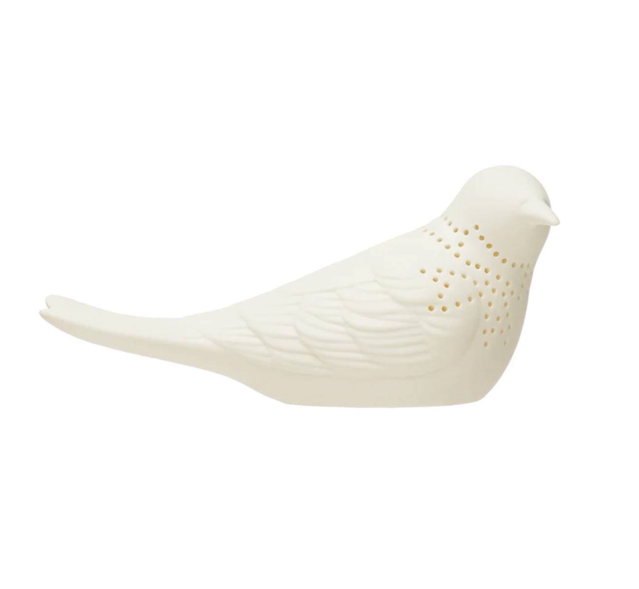 Stoneware Bisque Dove with LED Light