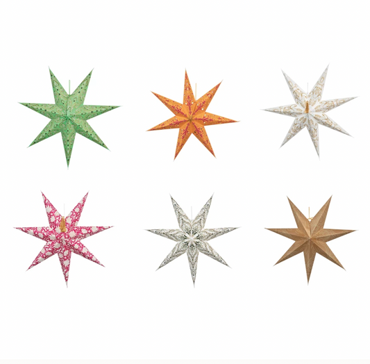 Folding 7-Point Paper Star Ornament