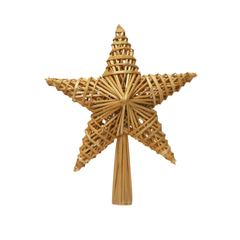 Handmade Straw Star Tree Topper